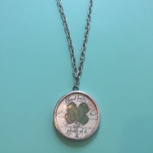PRICE DROP! Long chain necklace Irish lucky charm